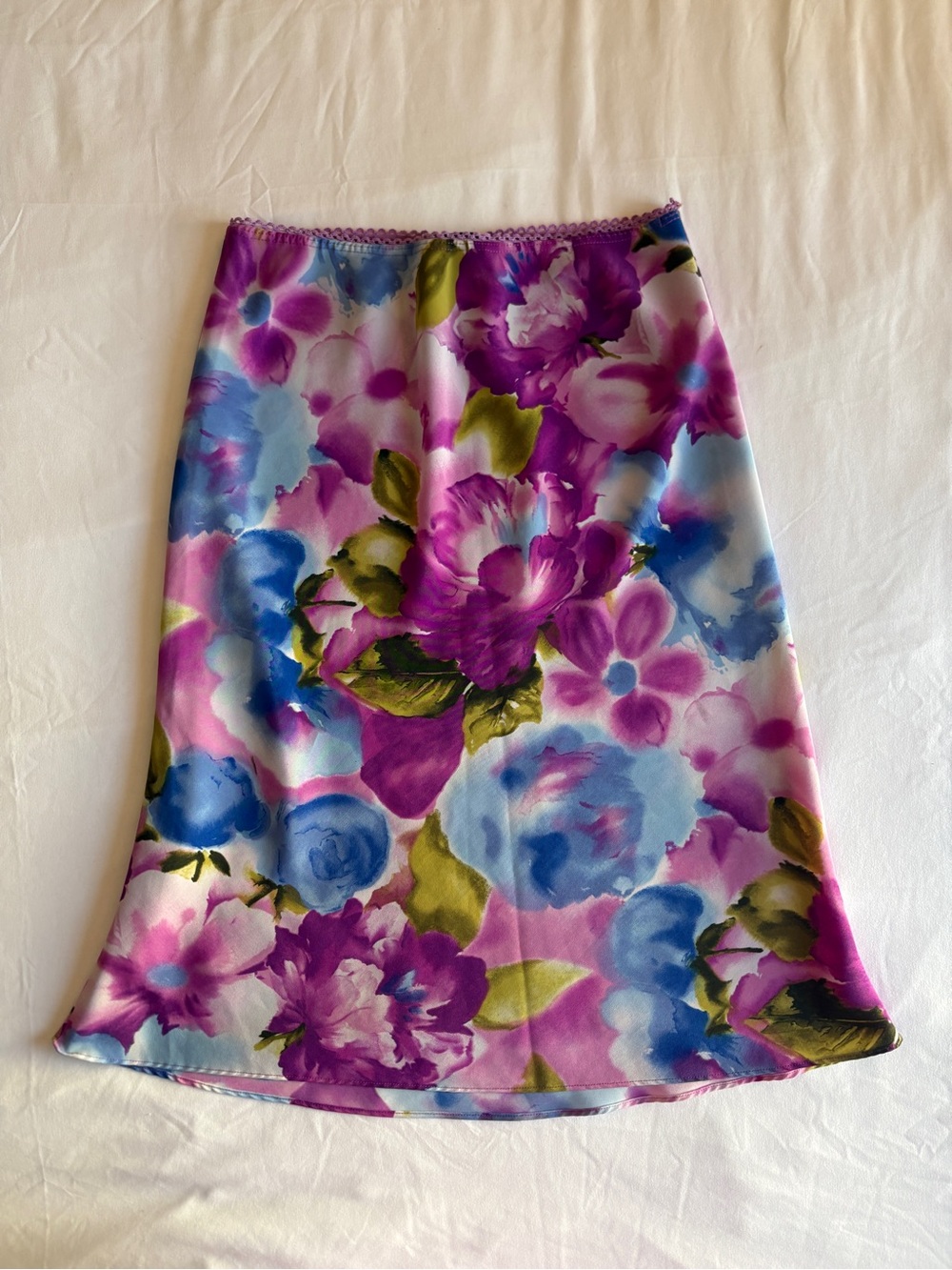 Seduction Floral Midi Skirt Watercolor Y2K Boho Cottagecore Indie Fairycore